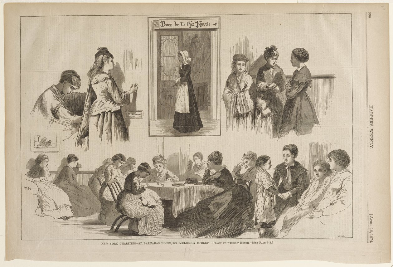 New Yorker Wohltätigkeiten - St. Barnabas Haus, Mulberry Straße 304 von Winslow Homer