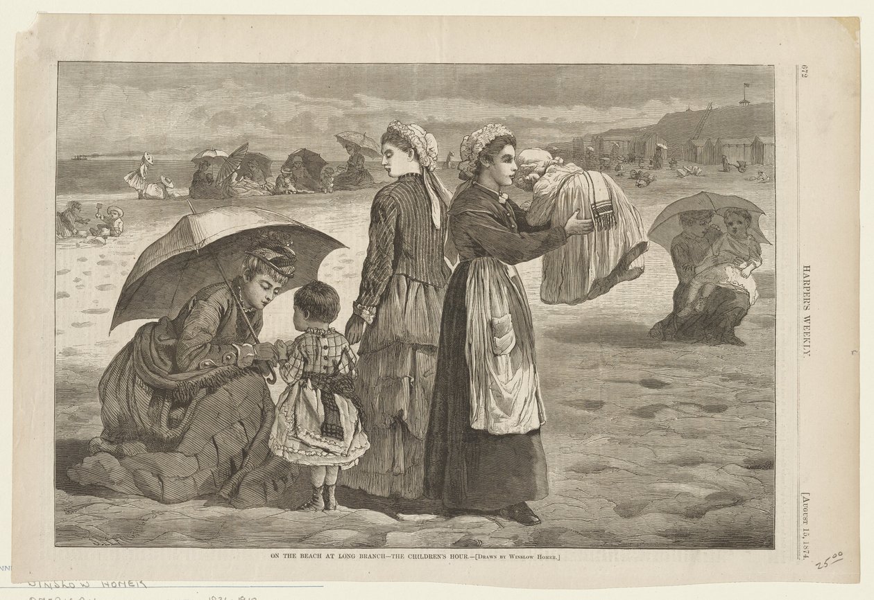 Am Strand von Long Branch - Die Kinderstunde von Winslow Homer