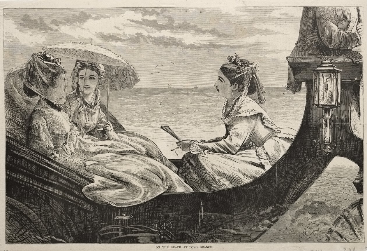 Am Strand von Long Branch von Winslow Homer