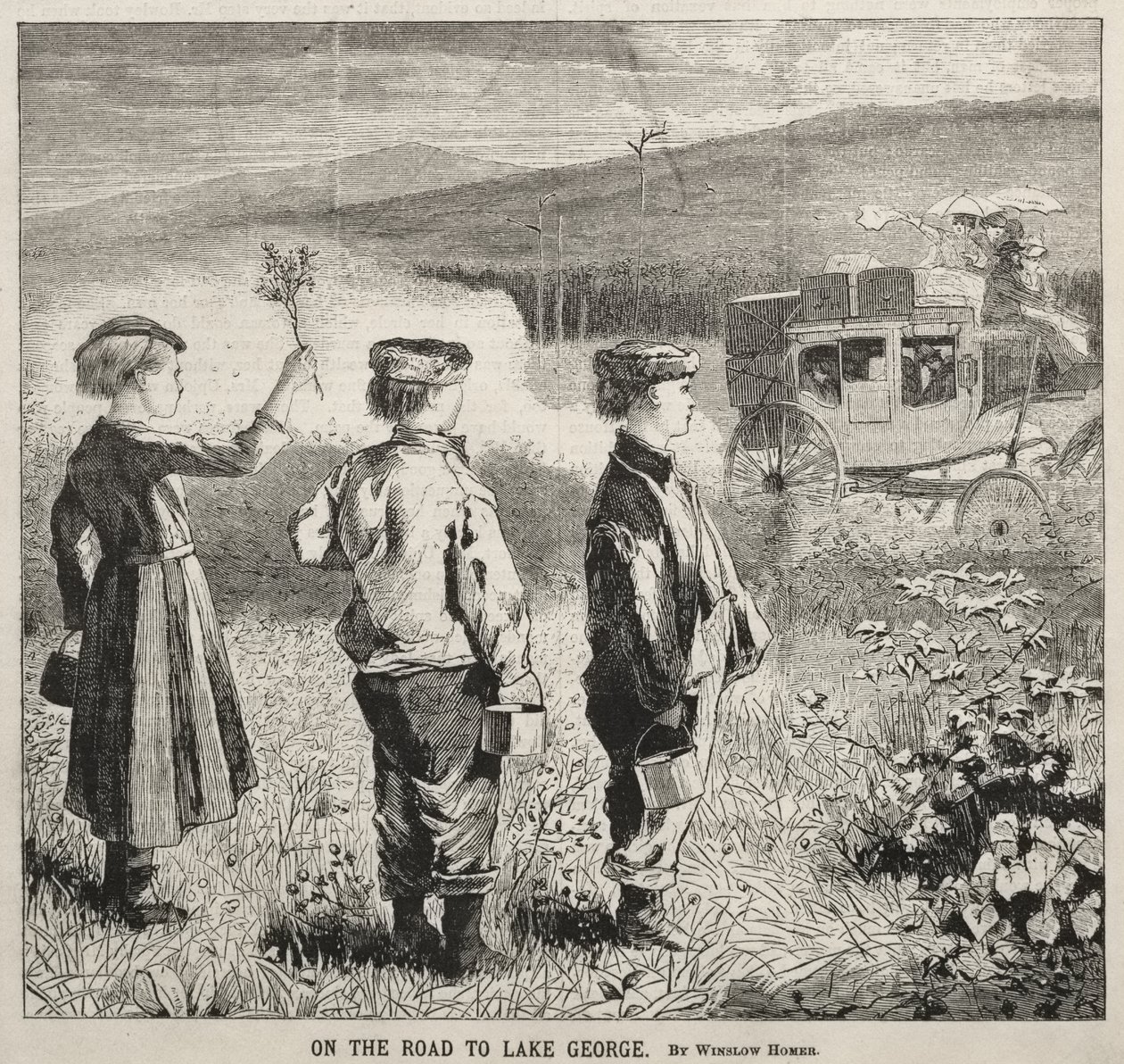 Auf dem Weg zum Lake George von Winslow Homer