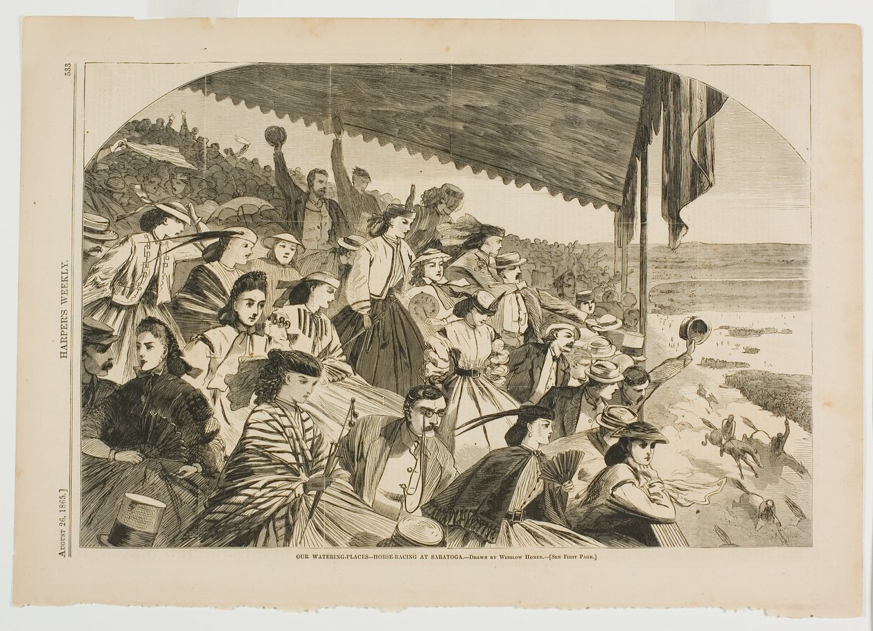 Unsere Wasserplätze—Pferderennen in Saratoga von Winslow Homer