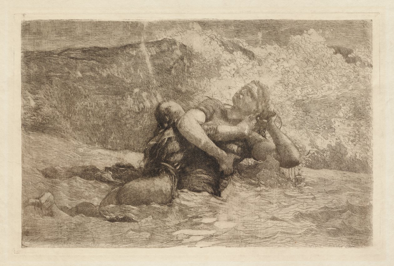 Studie für Undertow von Winslow Homer