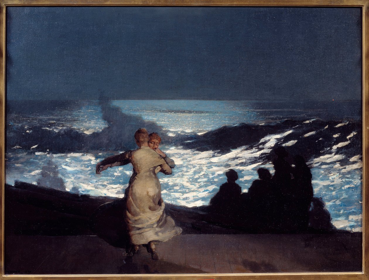 Sommernacht. Frauen tanzen im Mondlicht. Gemälde von Winslow Homer (1836-1910) von Winslow Homer
