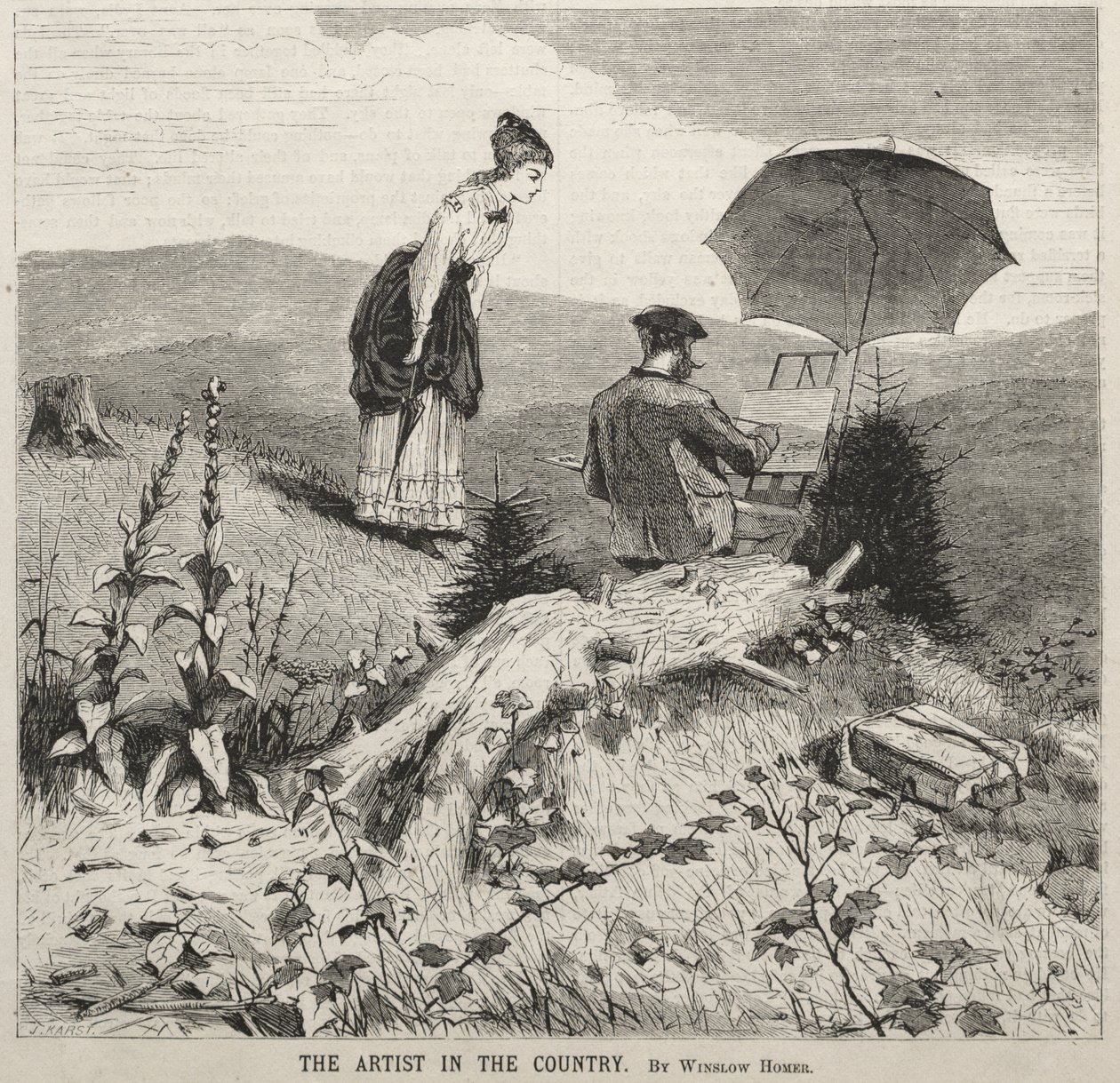 Der Künstler auf dem Land von Winslow Homer