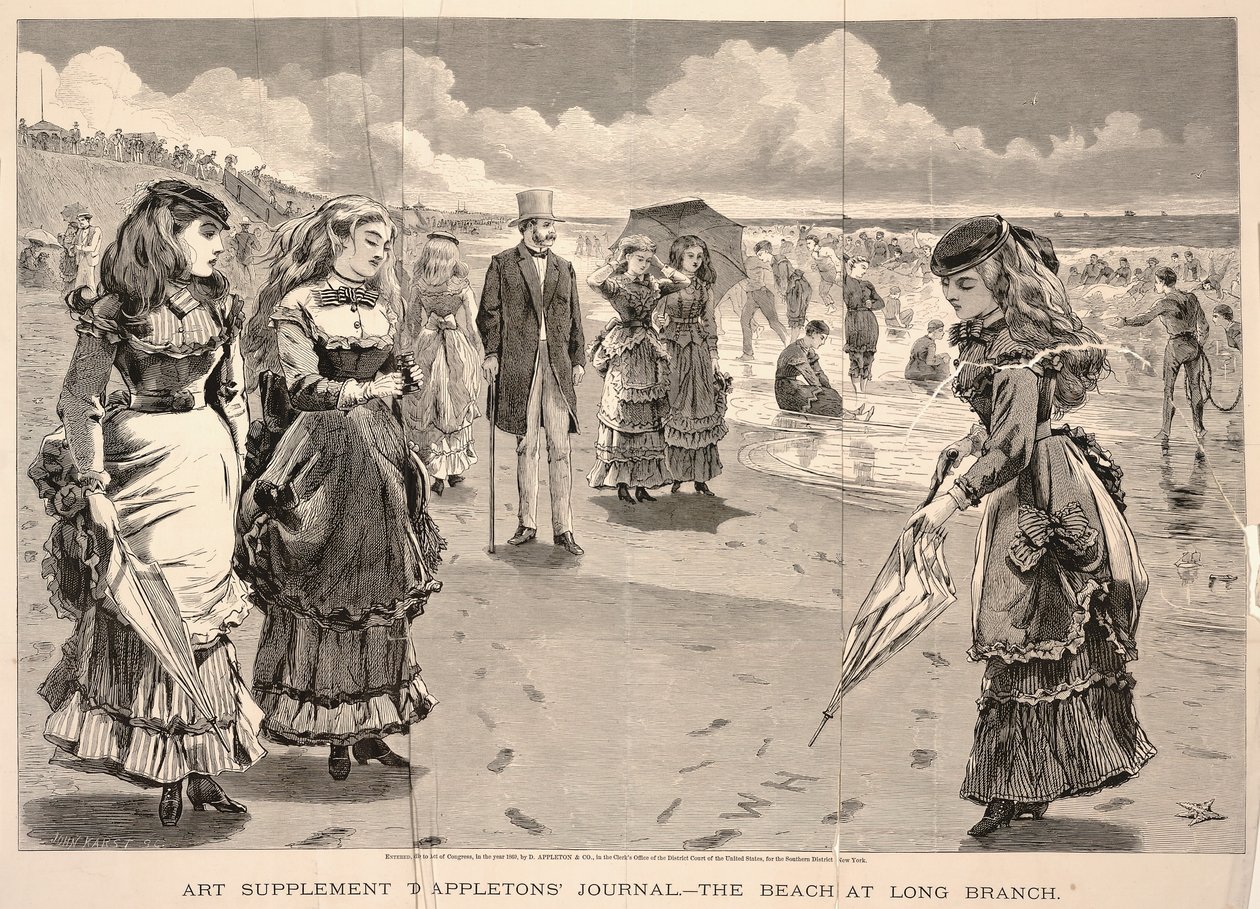 Der Strand von Long Branch, aus Appletons