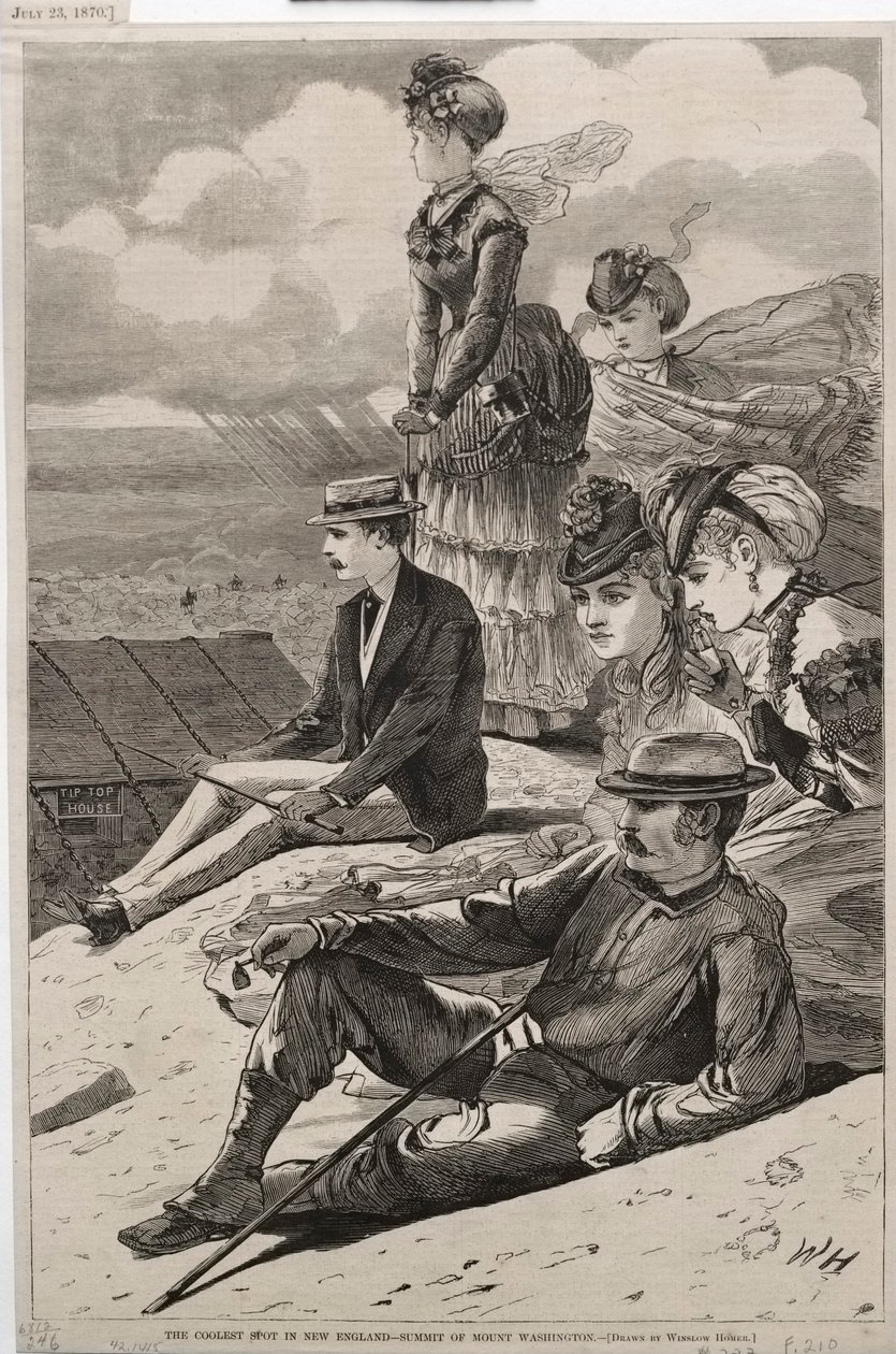 Der kühlste Ort in Neuengland - Gipfel des Mount Washington von Winslow Homer
