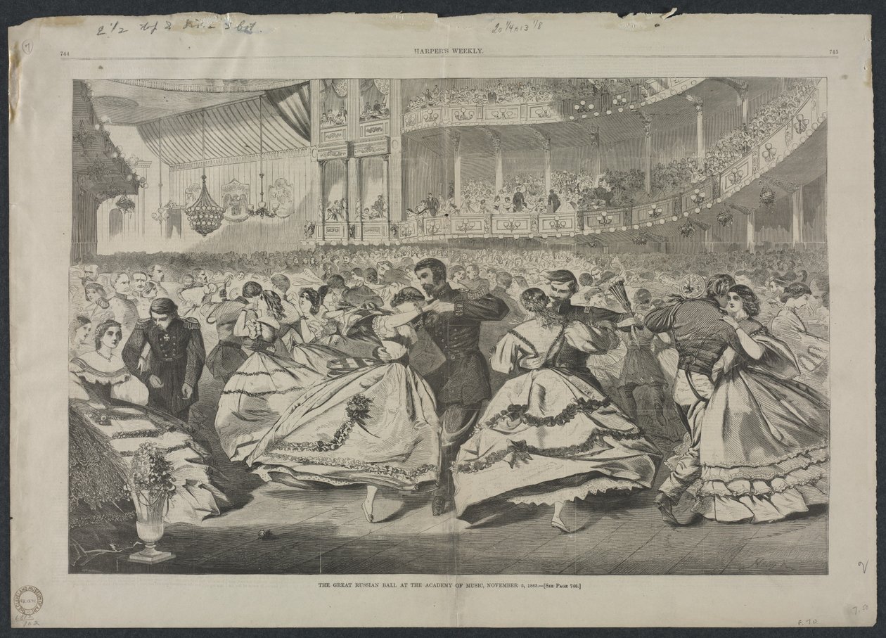 Der Große Russische Ball in der Musikakademie, 5. November 1863 von Winslow Homer