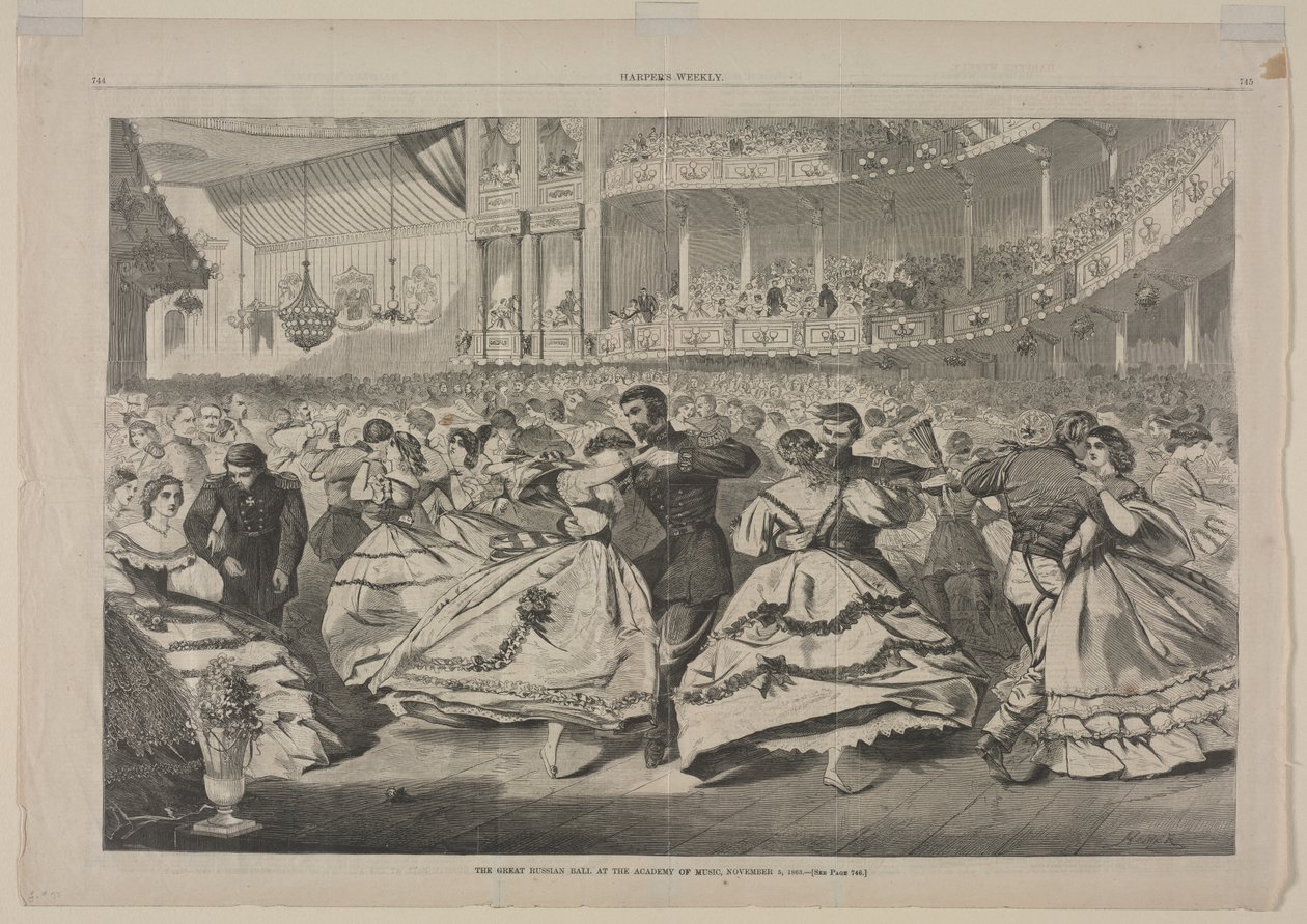 Der große russische Ball in der Musikakademie, 5. November 1863 von Winslow Homer