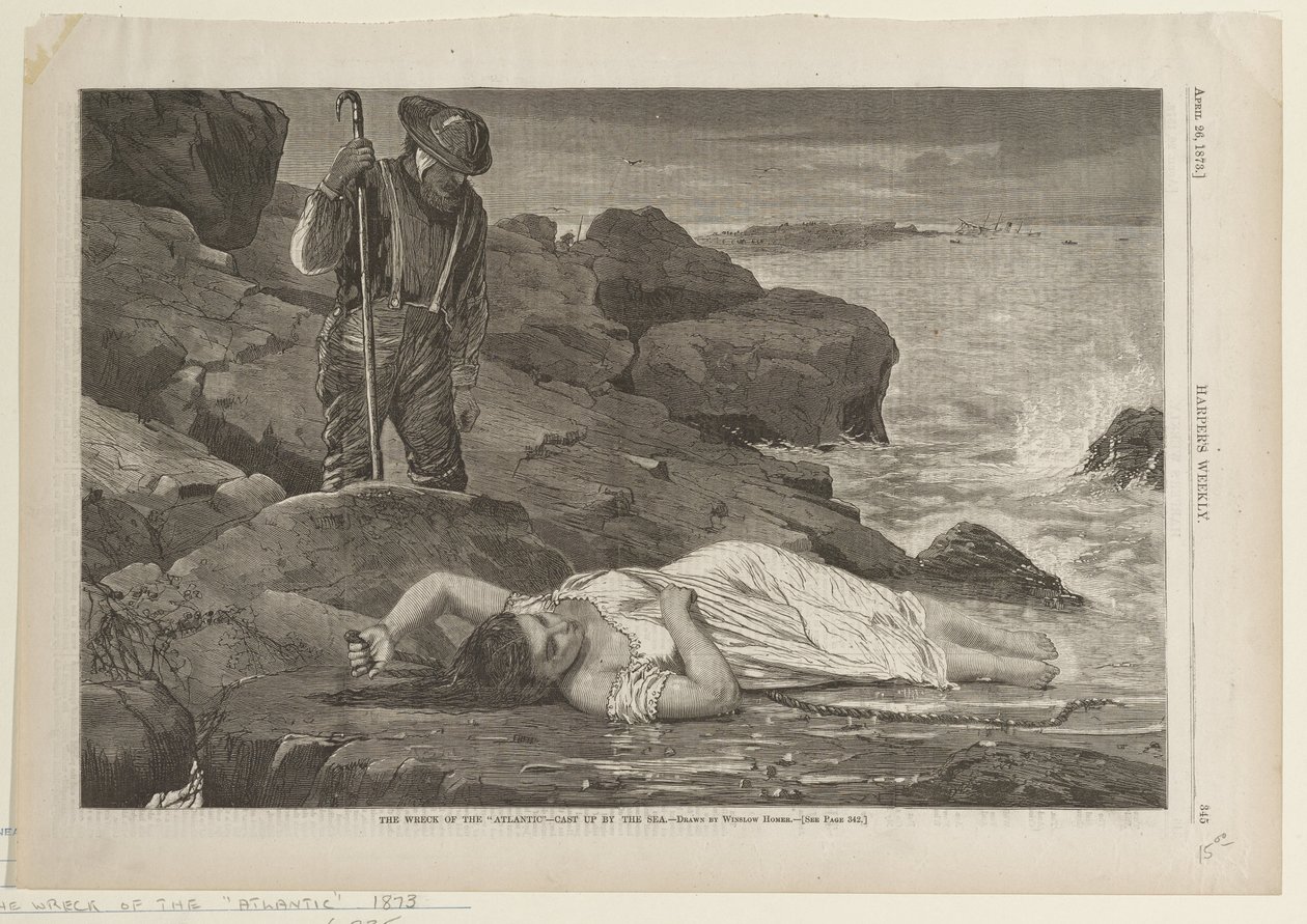 Das Wrack der Atlantic, vom Meer angespült von Winslow Homer