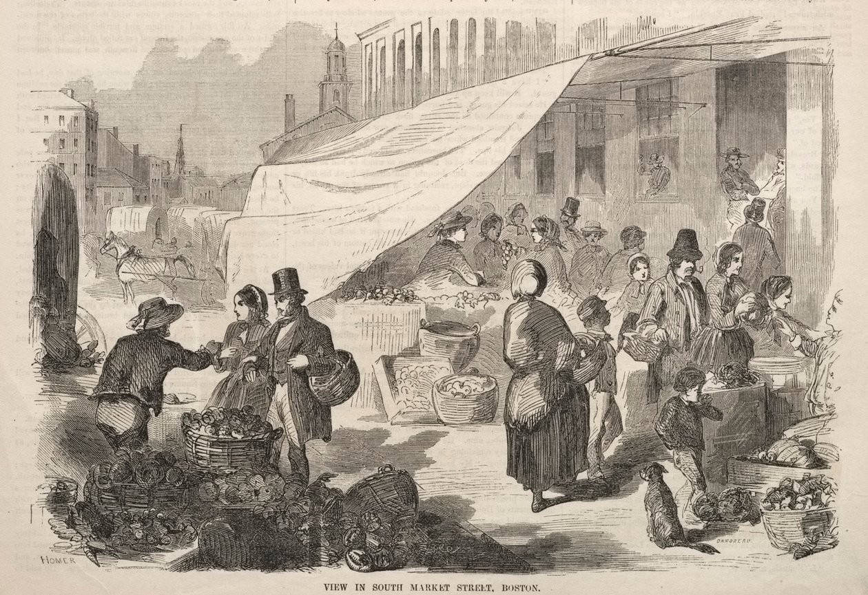 Ansicht der South Market Street, Boston von Winslow Homer