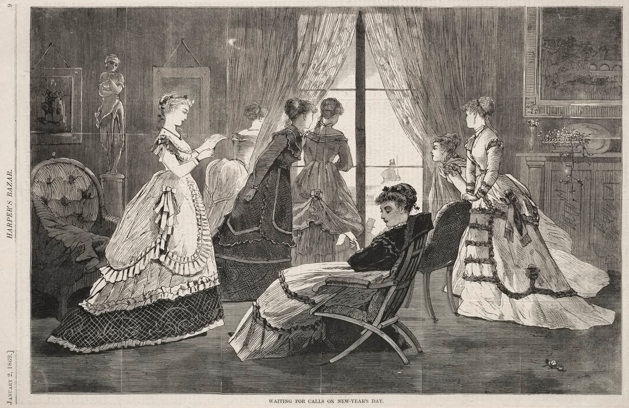 Warten auf Anrufe am Neujahrstag, 1869 von Winslow Homer