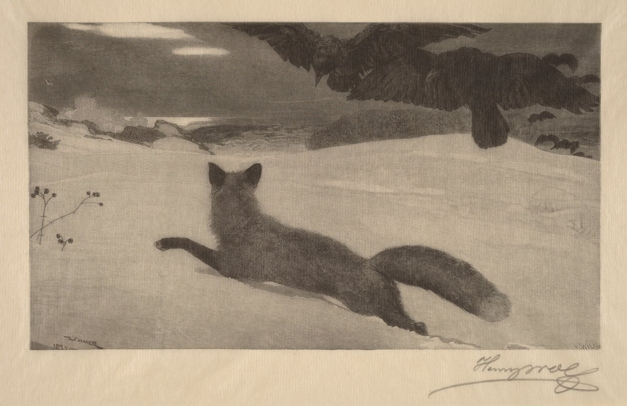 Winter, die Fuchsjagd von Winslow Homer