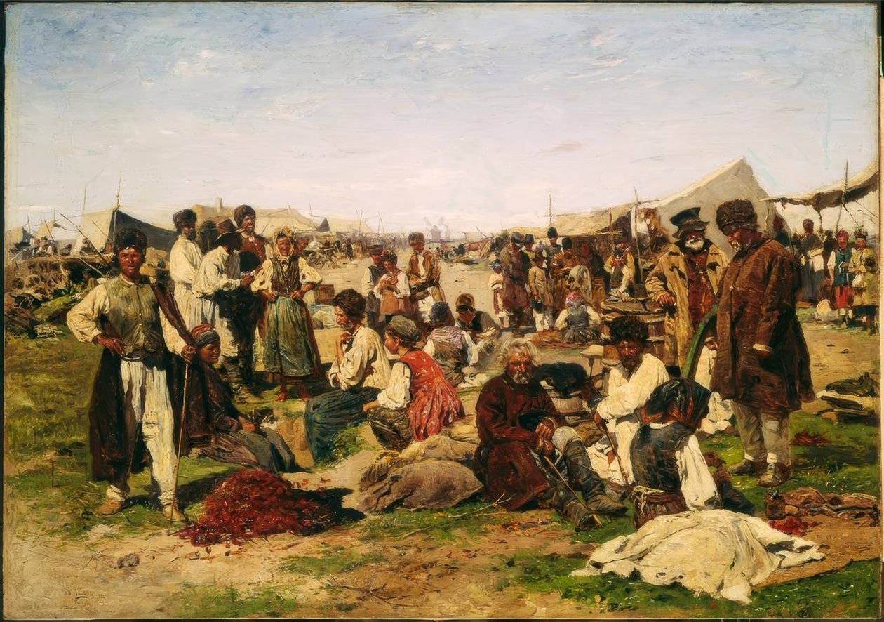 Jahrmarkt in Poltawa von Wladimir Jegorowitsch Makowski