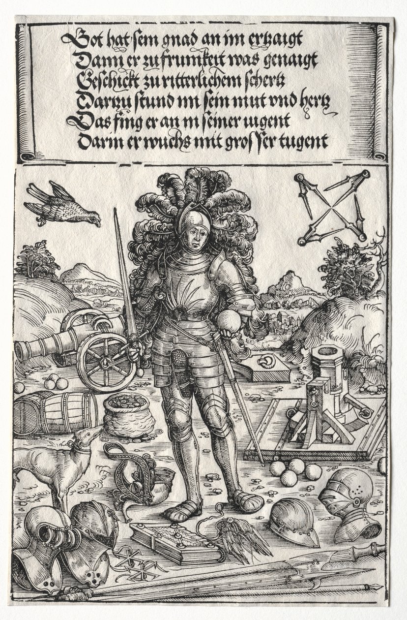 Der Triumphbogen von Maximilian I: Kaiser Maximilian als Förderer von Verbesserungen, 1515-17 von Wolf Traut