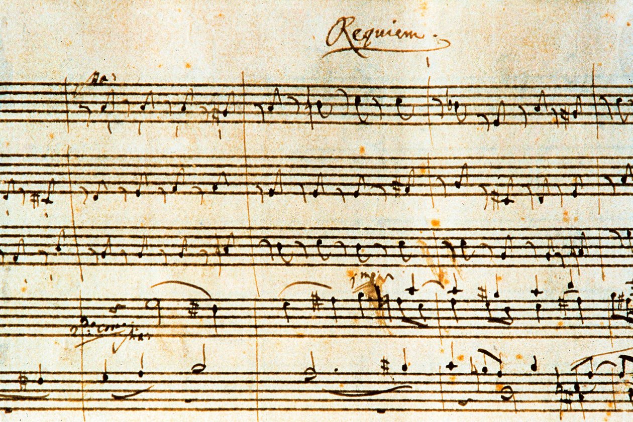 Autograph-Partitur des Requiems, K. 626 von Wolfgang Amadeus Mozart (1756-1791) von Wolfgang Amadeus Mozart