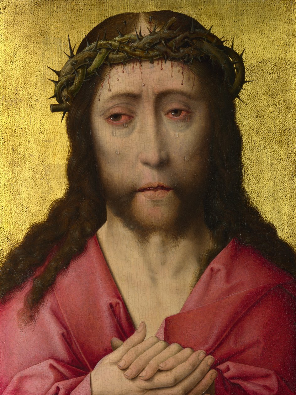 Christus mit Dornen gekrönt von Workshop of Dirk Bouts