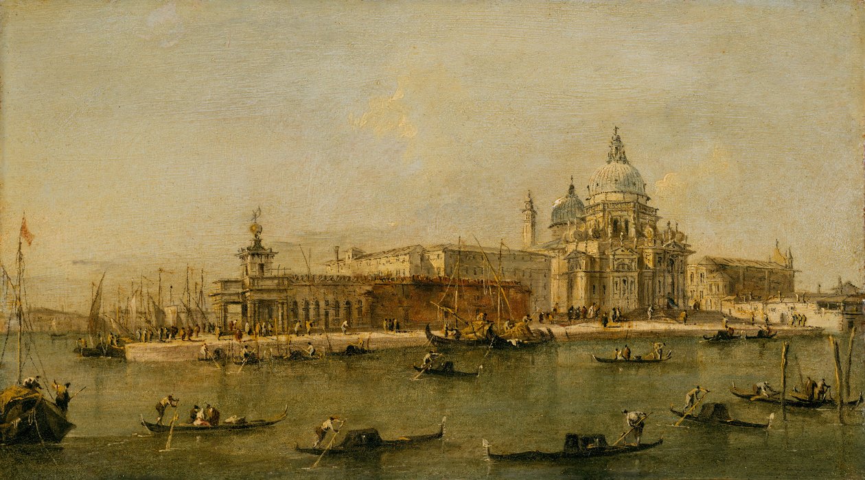 Venedig: Die Dogana und Santa Maria della Salute von Workshop of Francesco Guardi