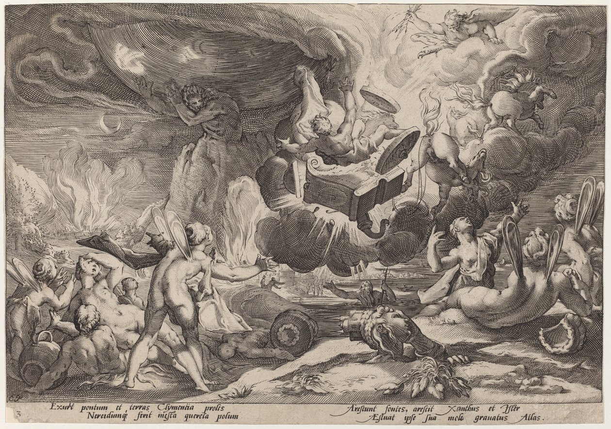 Der Sturz des Phaeton von Workshop of Hendrick Goltzius, after Hendrick Goltzius