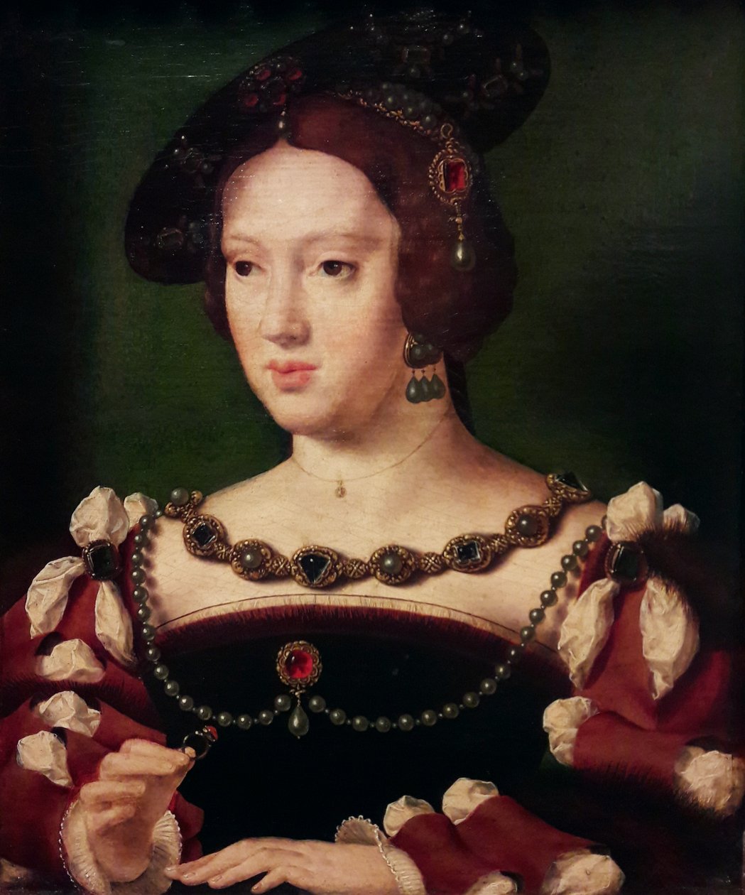Porträt von Eleonora von Österreich, Königin von Frankreich (1498-1558) von Workshop of Joos van Cleve