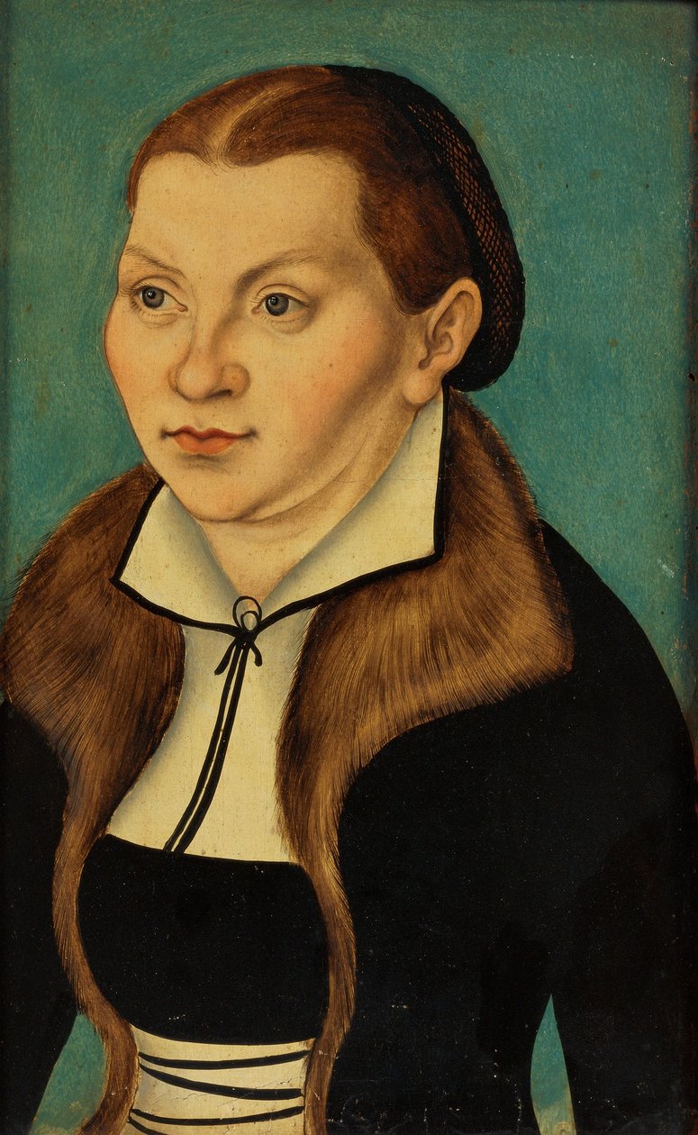 Diptychon mit den Porträts von Luther und seiner Frau von workshop of Lucas Cranach the Elder