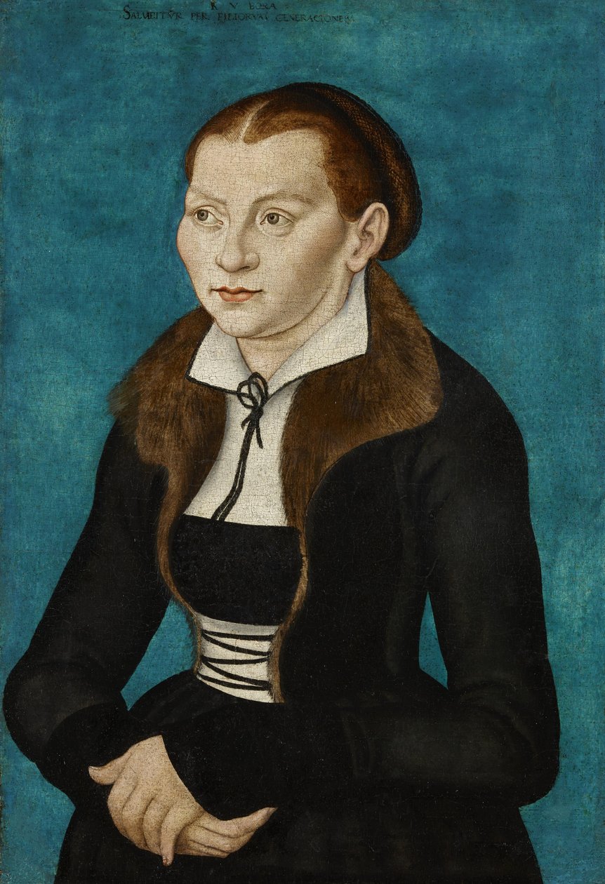 Katharina von Bora als Halbfigur nach links von workshop of Lucas Cranach the Elder