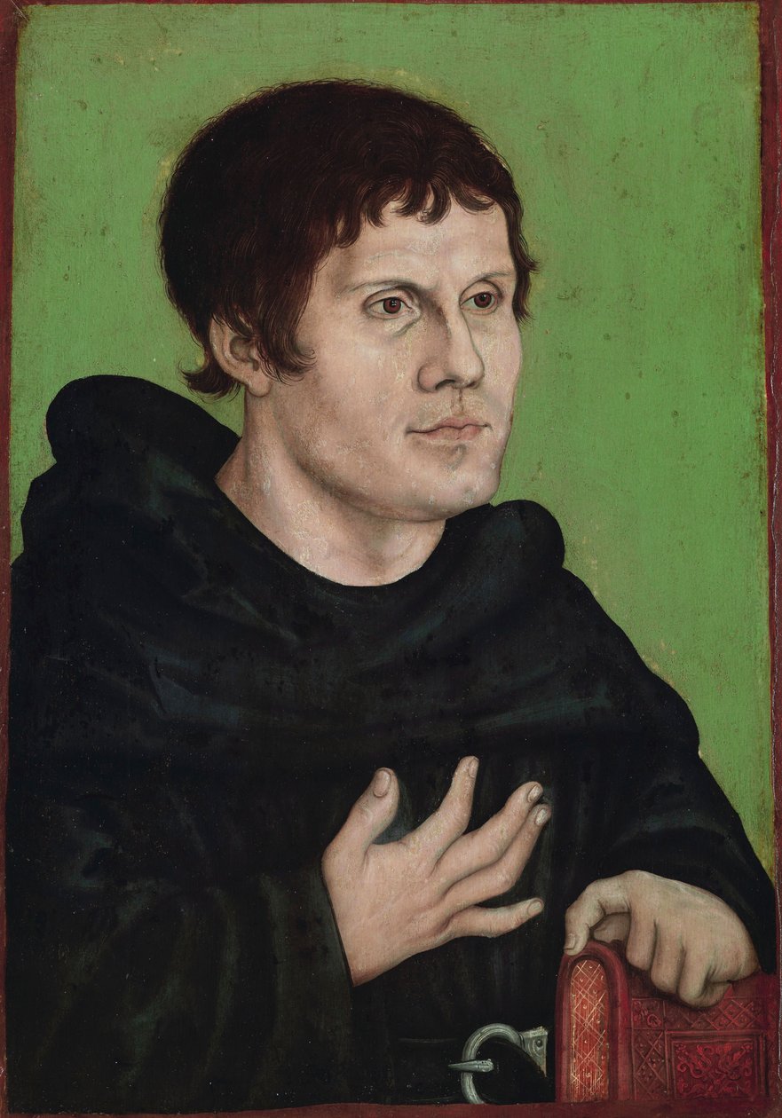 Posthumes Bildnis Martin Luthers (1483-1546) als Augustinermönch von workshop of Lucas Cranach the Elder