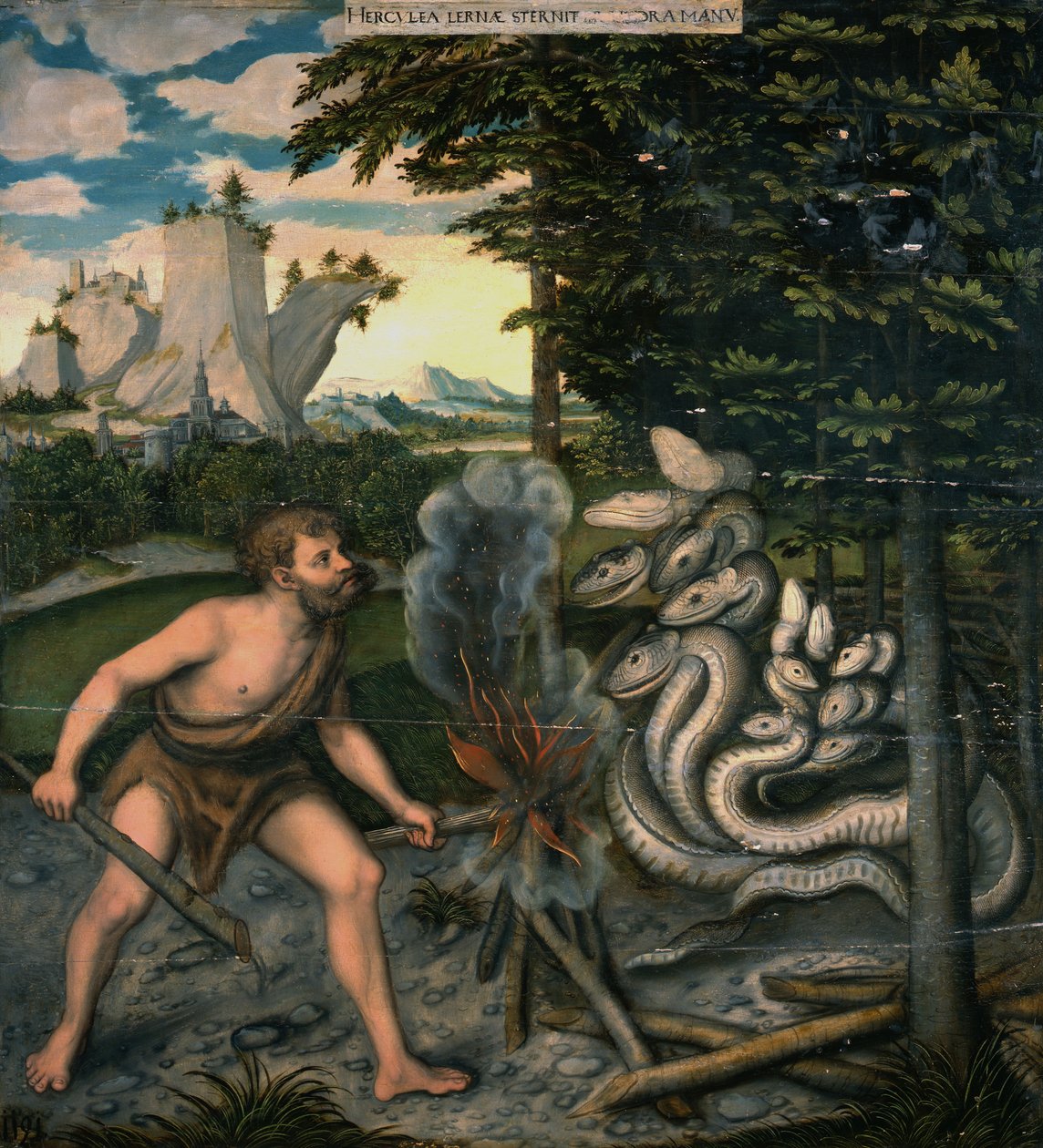 Herkules und die Hydra von workshop of Lucas Cranach the Elder
