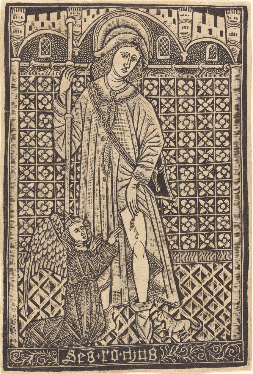 Heiliger Rochus von Workshop of Master of the Cologne Arms