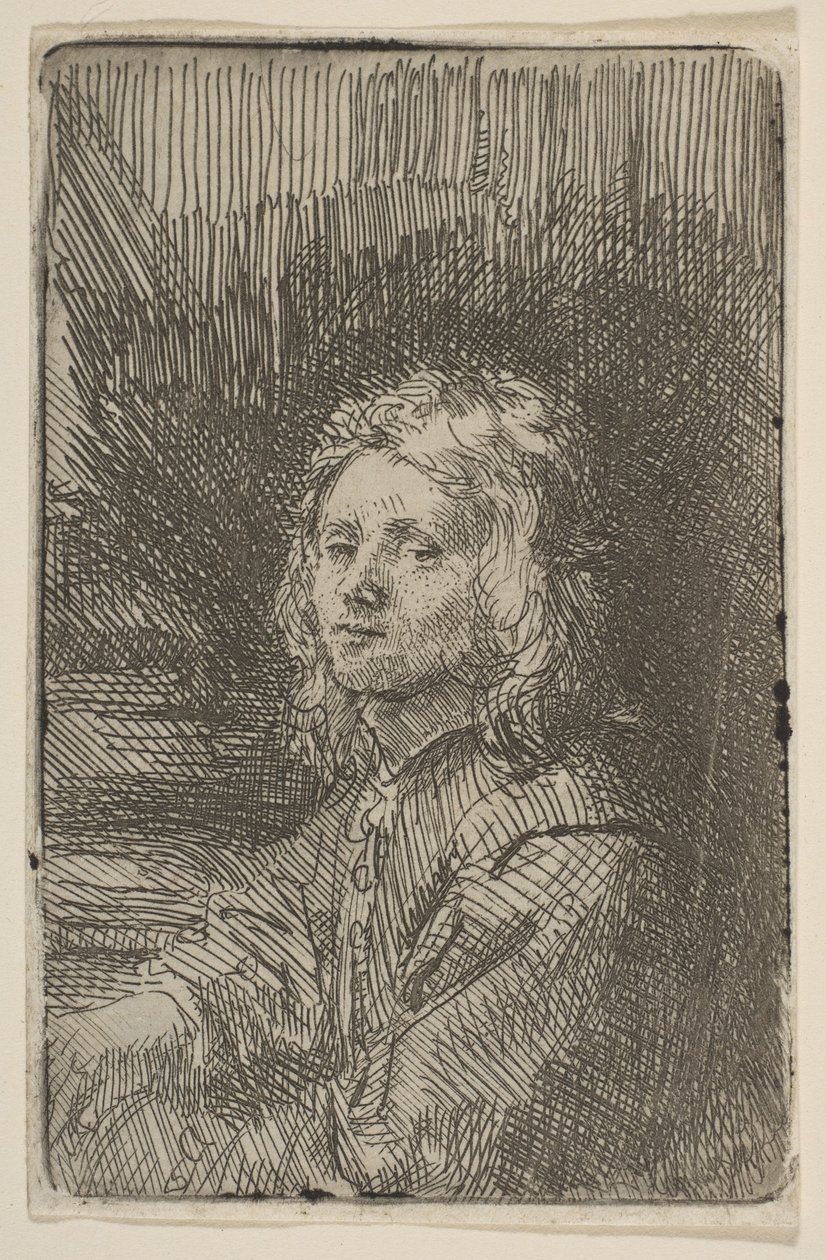 Junger Mann, Halbfigur von Workshop of Rembrandt