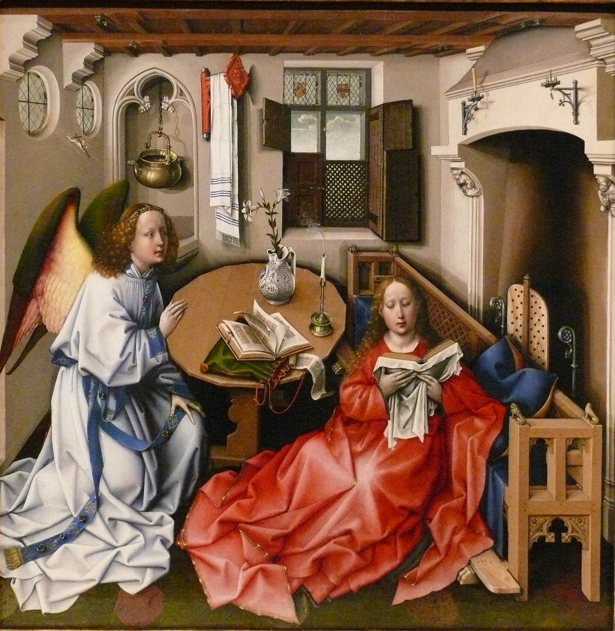 Verkündigung (Mérode-Triptychon) von Workshop of Robert Campin