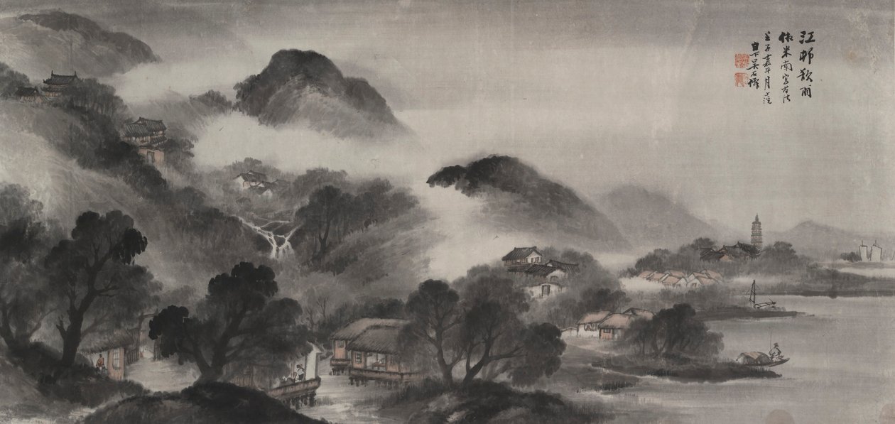 Ein Dorf am Fluss vor dem Regen von Wu Shixian