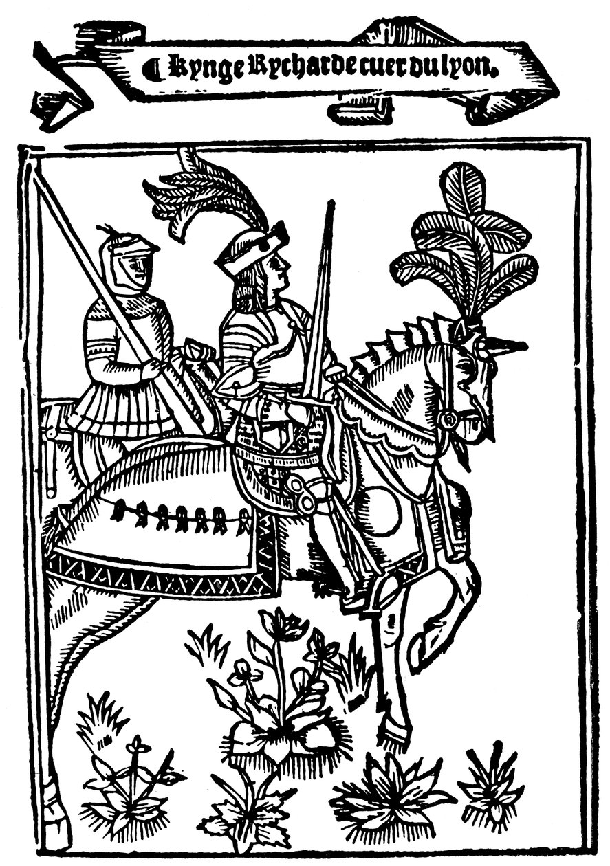 Richard I. Löwenherz, 12. Jahrhundert König von England, 1528 von Wynkyn de Worde