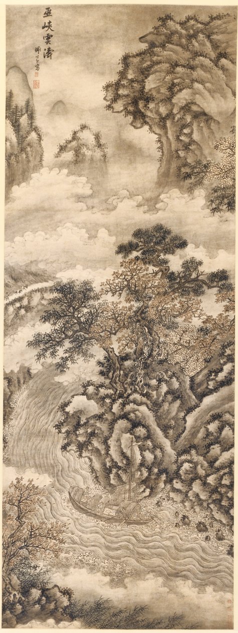 Wolken und Wellen in der Wu-Schlucht, 1368-1644 von Xie Shichen