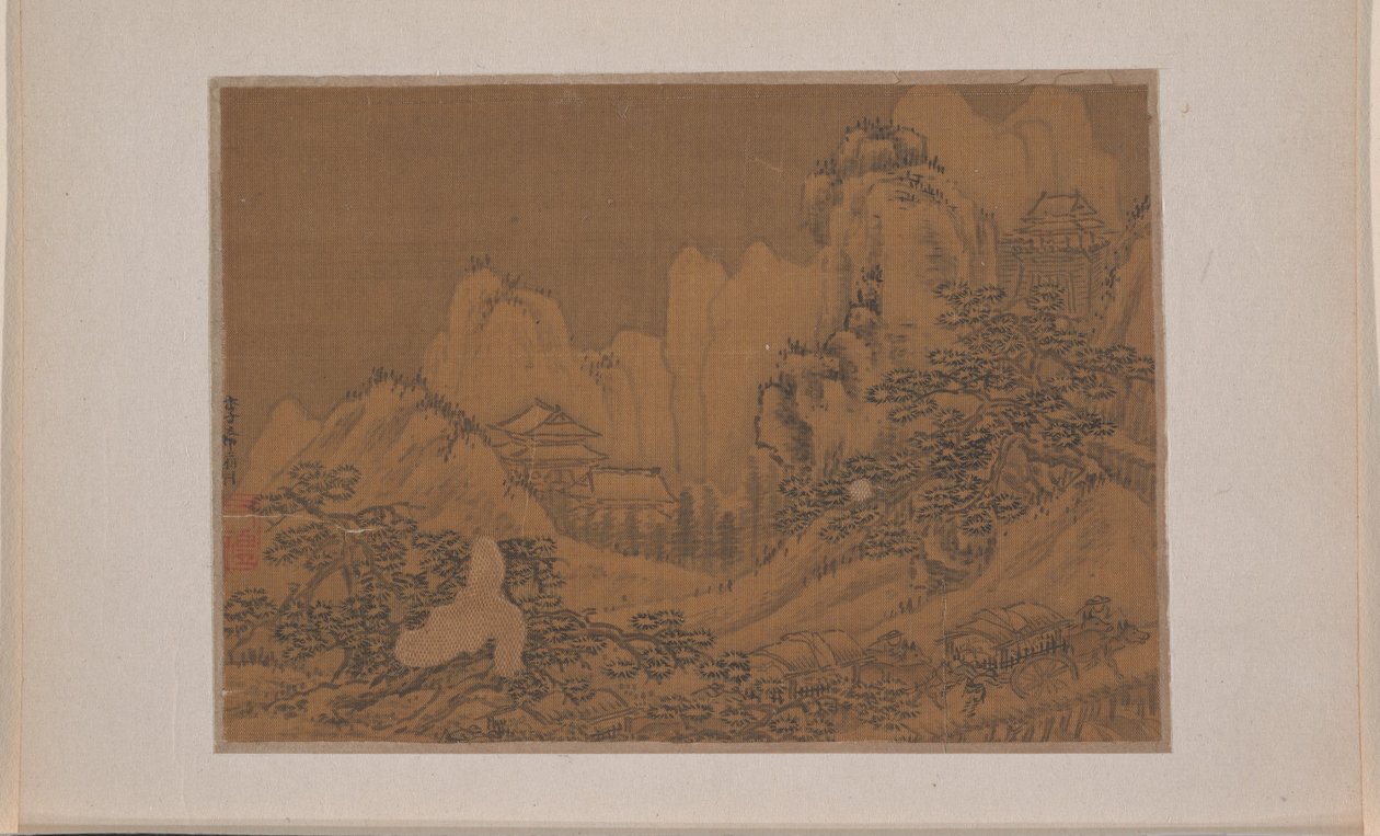 Landschaft mit Ochsenkarren auf einer Straße von Xiying Li
