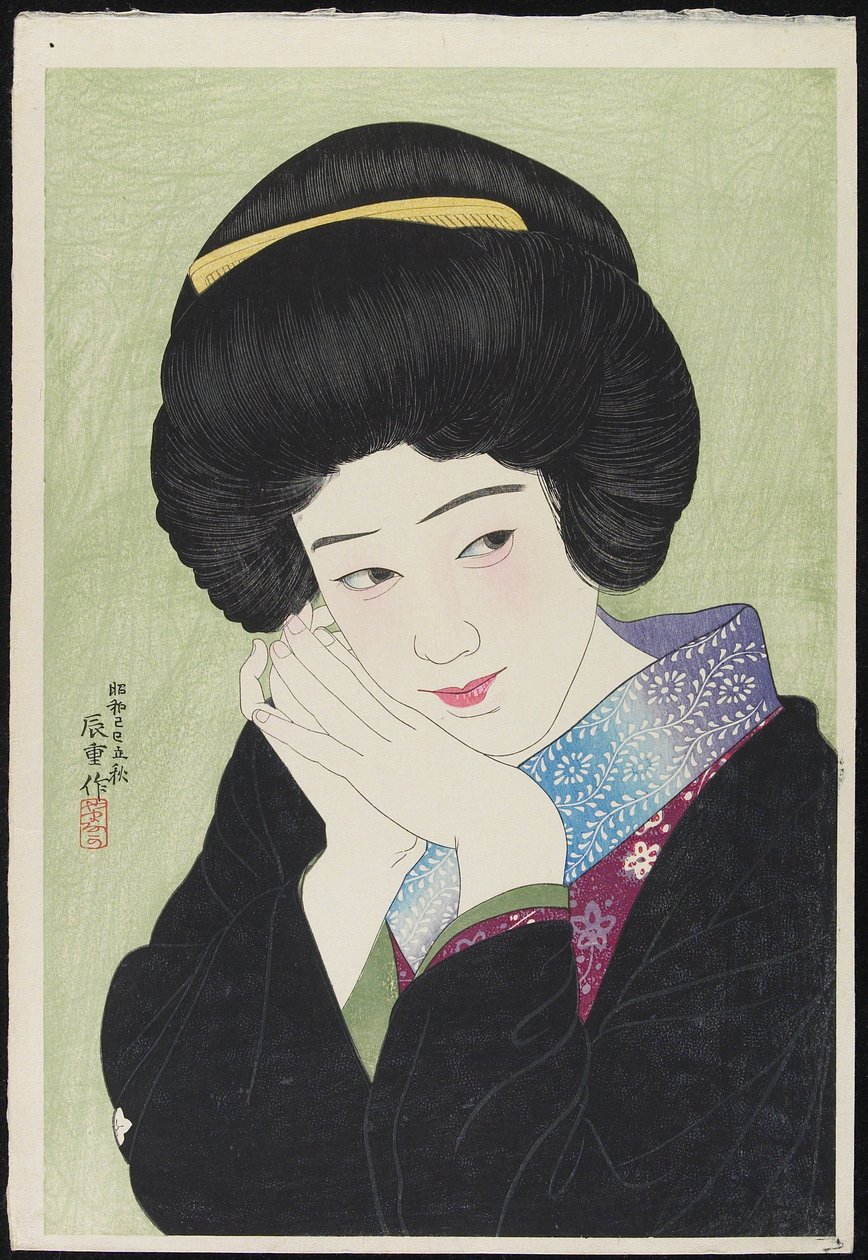 Die Schauspielerin Sakai Yoneko, August 1929 von Yamanaka Kodo 1869 1945 Yamanaka Kodo 1869 1945