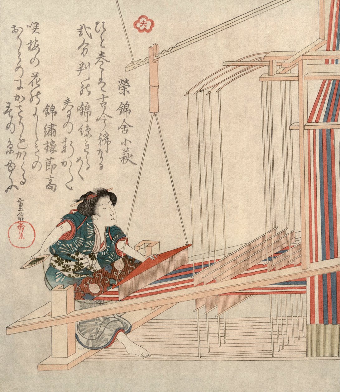 Hataori Weben, ca. 1829 von Yanagawa Shigenobu