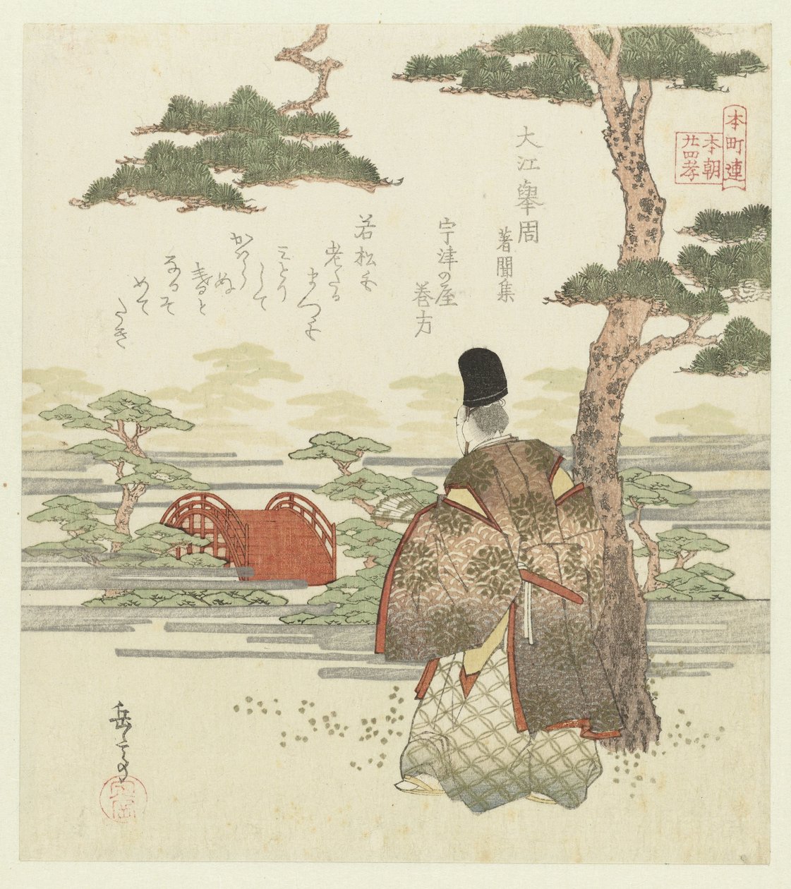 Vierundzwanzig japanische Beispiele kindlicher Pietät für den Honchôren von Yashima Gakutei