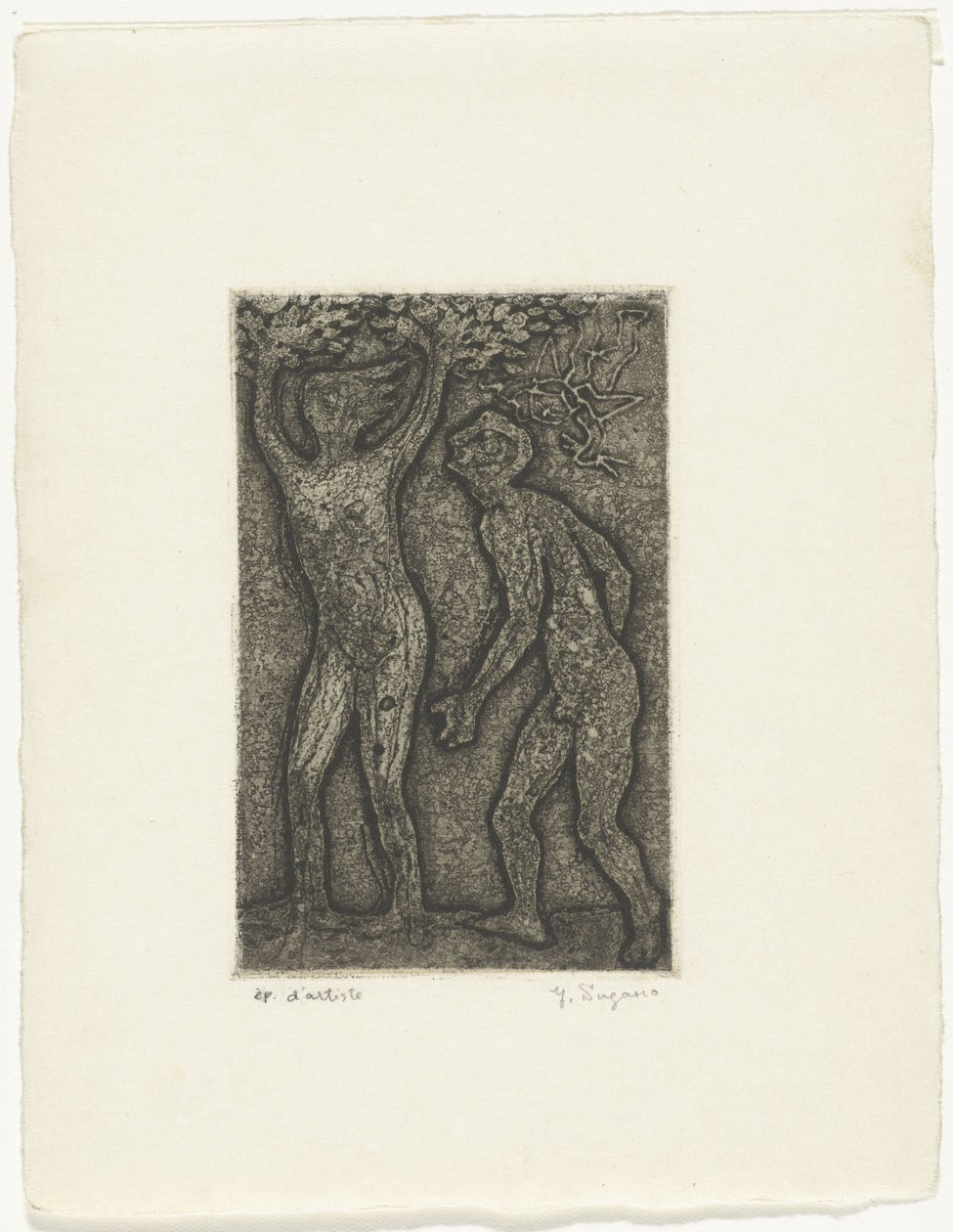Mann und Frau in Grau von Yo Sugano (signed by artist)