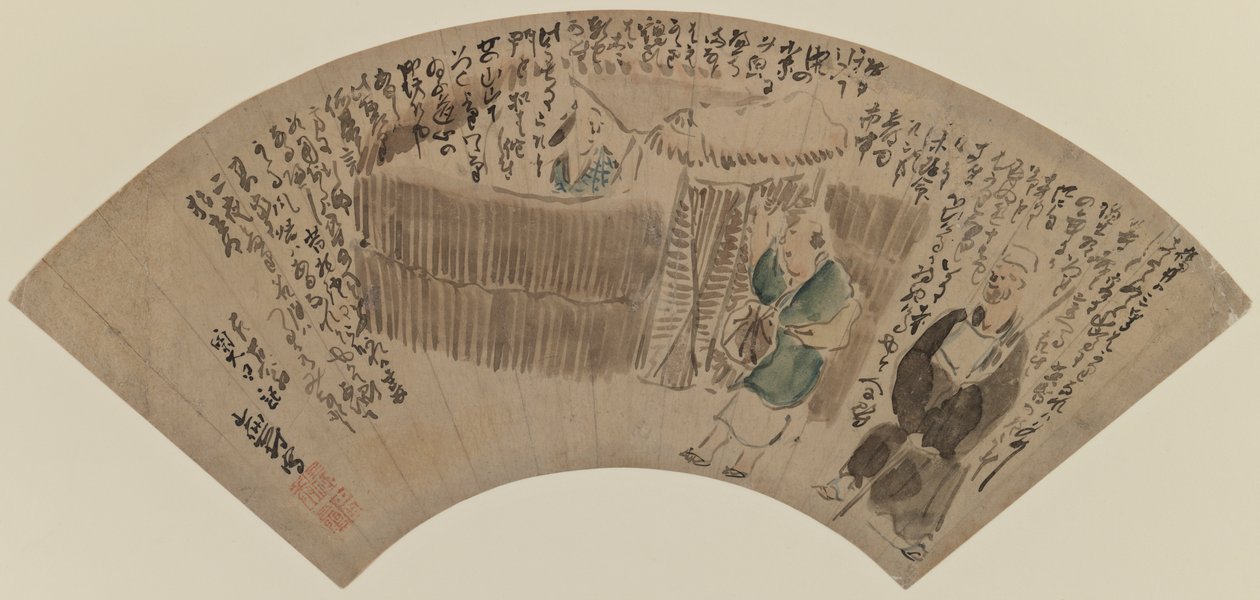 Fächerbild von Yosa Buson