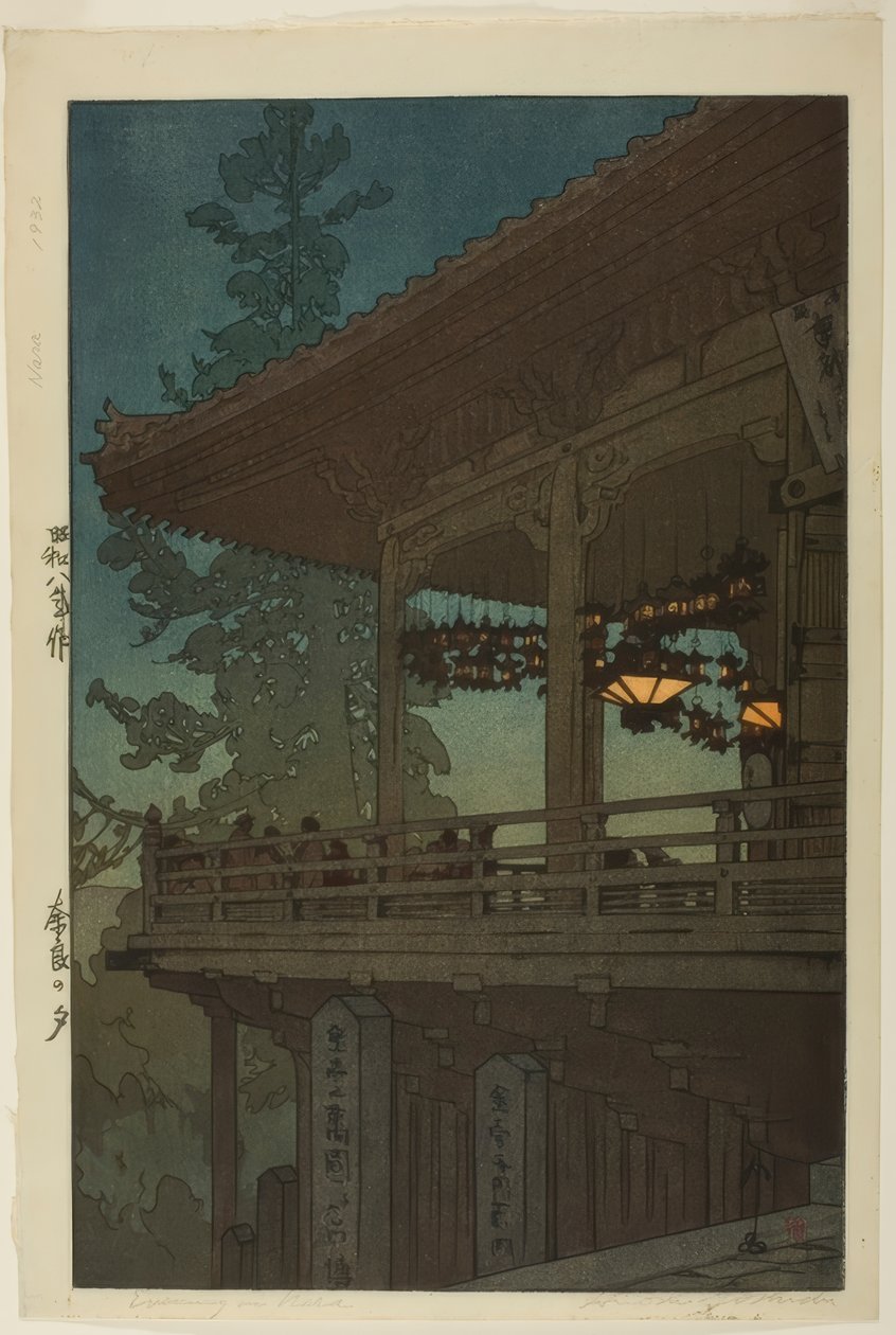 Abend in Nara, aus der Serie "Kansai-Distrikt" von Yoshida Hiroshi