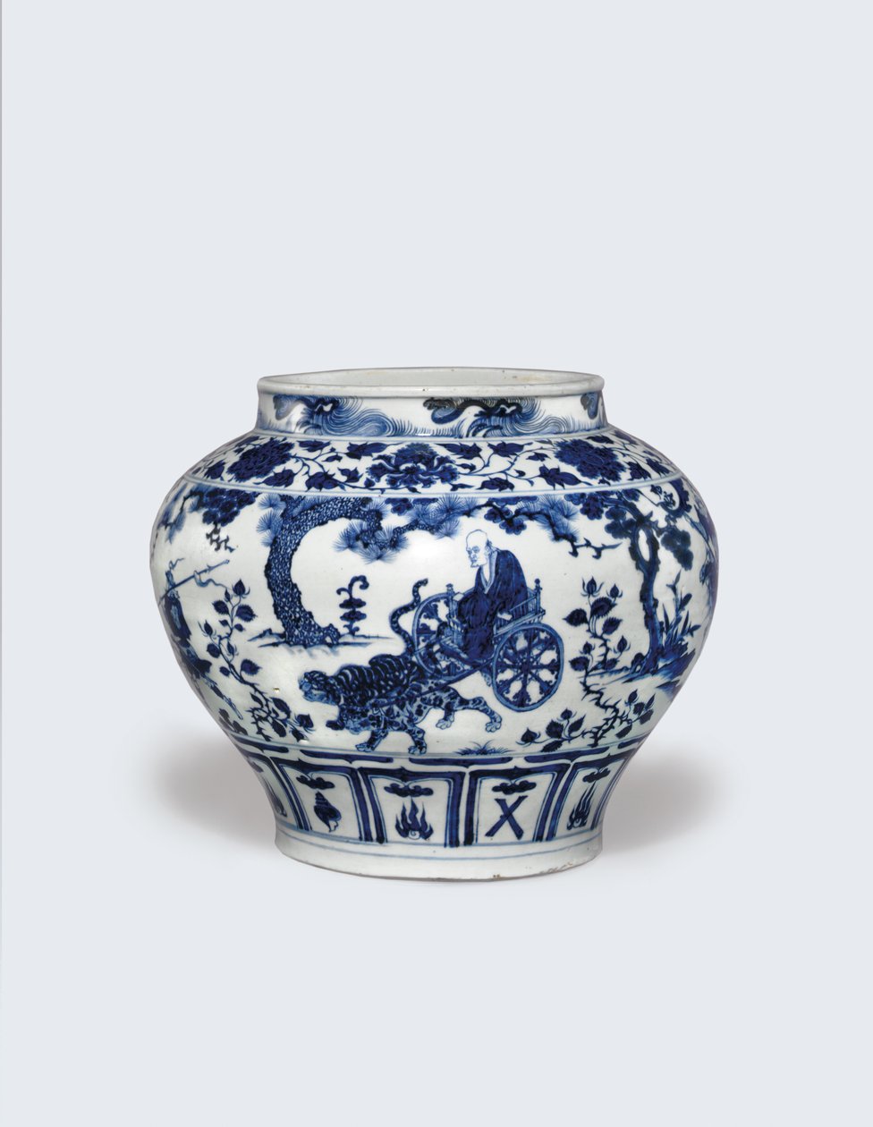 Weißer und blauer Guan, Mitte des 14. Jahrhunderts von Yuan Dynasty Chinese School