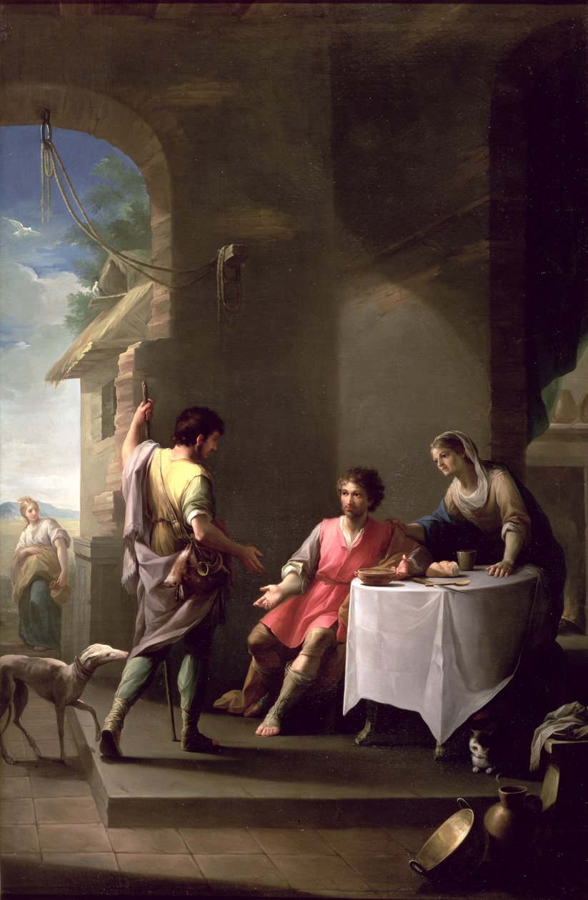 Esau verkauft sein Erstgeburtsrecht an Jakob, 1790-1800 von Zacarias Gonzalez Velazquez