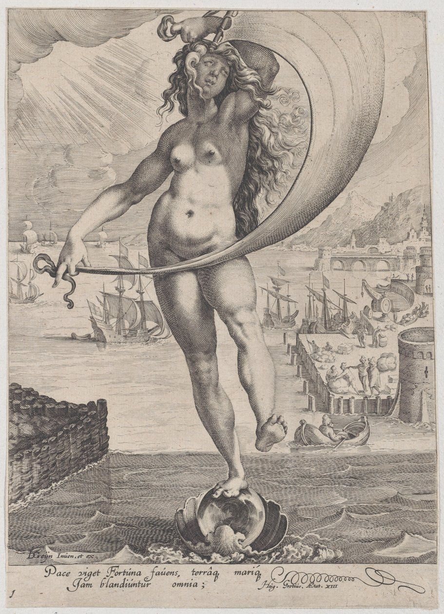 Fortuna, aus Tugenden und Laster, 1596-97 von Zacharias Dolendo