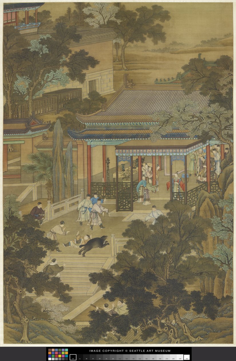 Jieyu verteidigt den Kaiser vor einem Bären von Zhidao Cheng