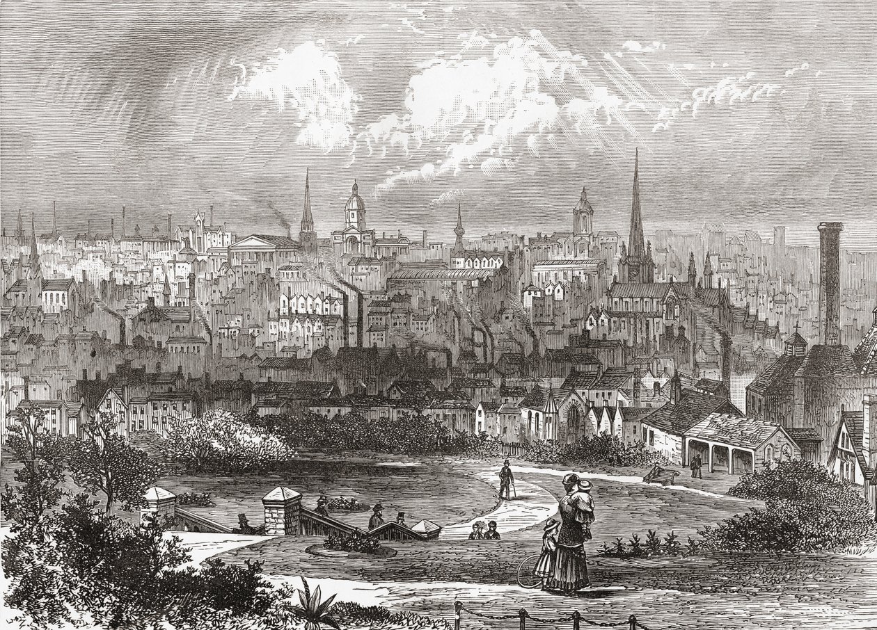 Birmingham, West Midlands, England im späten 19. Jahrhundert, aus Our Own Country, veröffentlicht 1898 von Ferdinand Georg Waldmuller