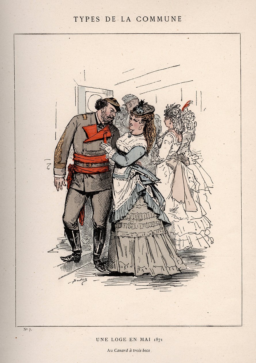 Kommune von Paris: Kostüm von UNE LOGE EN MAY 1871 (7) in „Les Communeux“ von Frederick (attr. to) Barnard