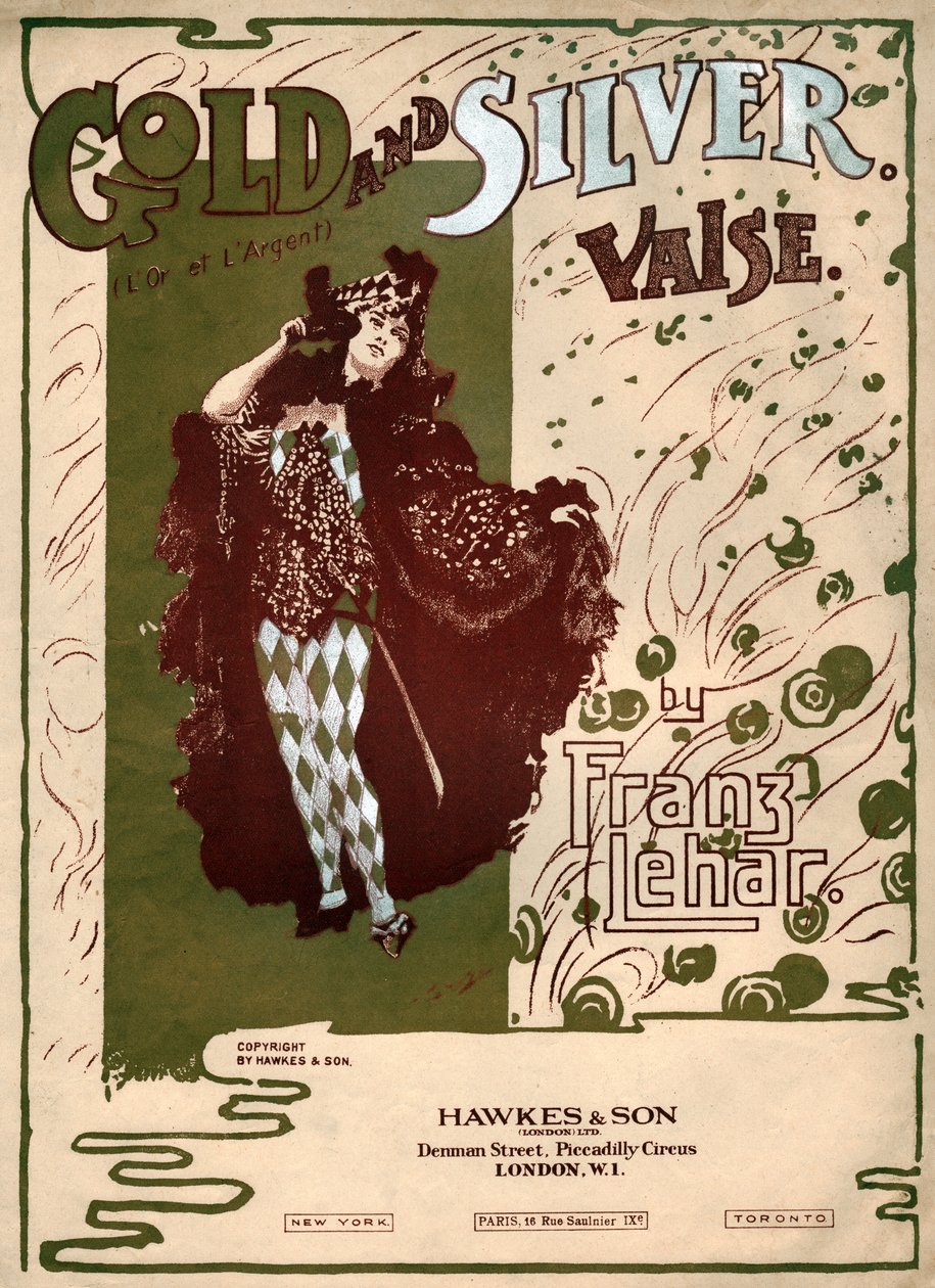 Gold und Silber, Walzer von Franz Lehar (Illustration) von . .