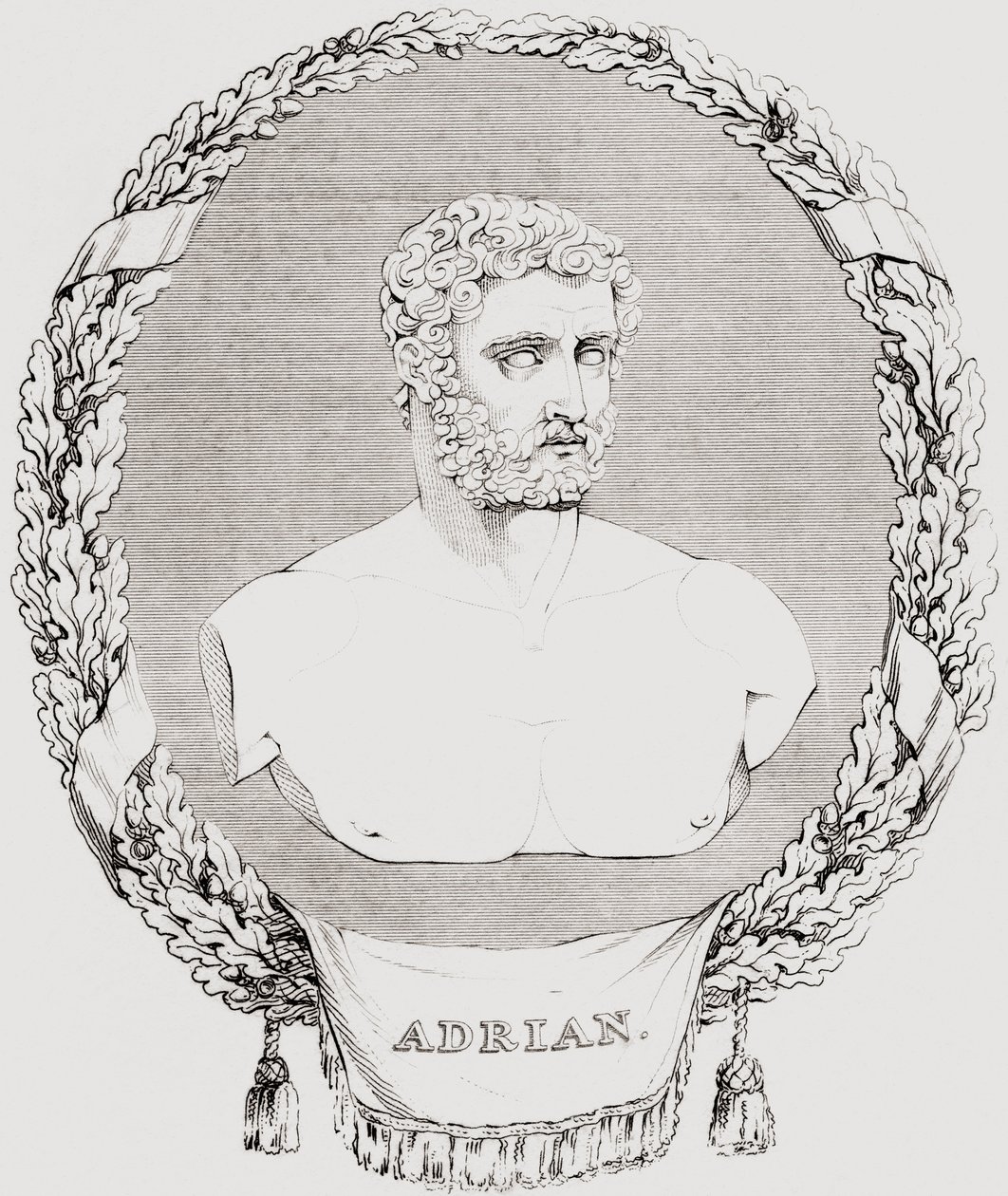 Hadrian, Publius Aelius Trajanus Hadrianus Augustus (76 – 138), römischer Kaiser, aus 