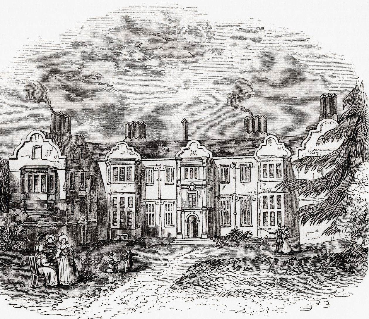 Ladye Place, Hurley, Berkshire, England, Anfang des 19. Jahrhunderts von . .