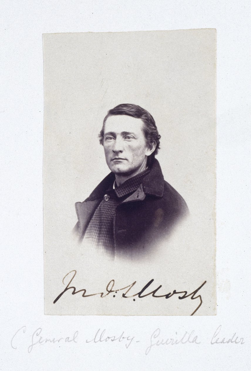 Porträt von General Mosby, konföderierter Guerillaführer, um 1863 von Frederick (attr. to) Barnard